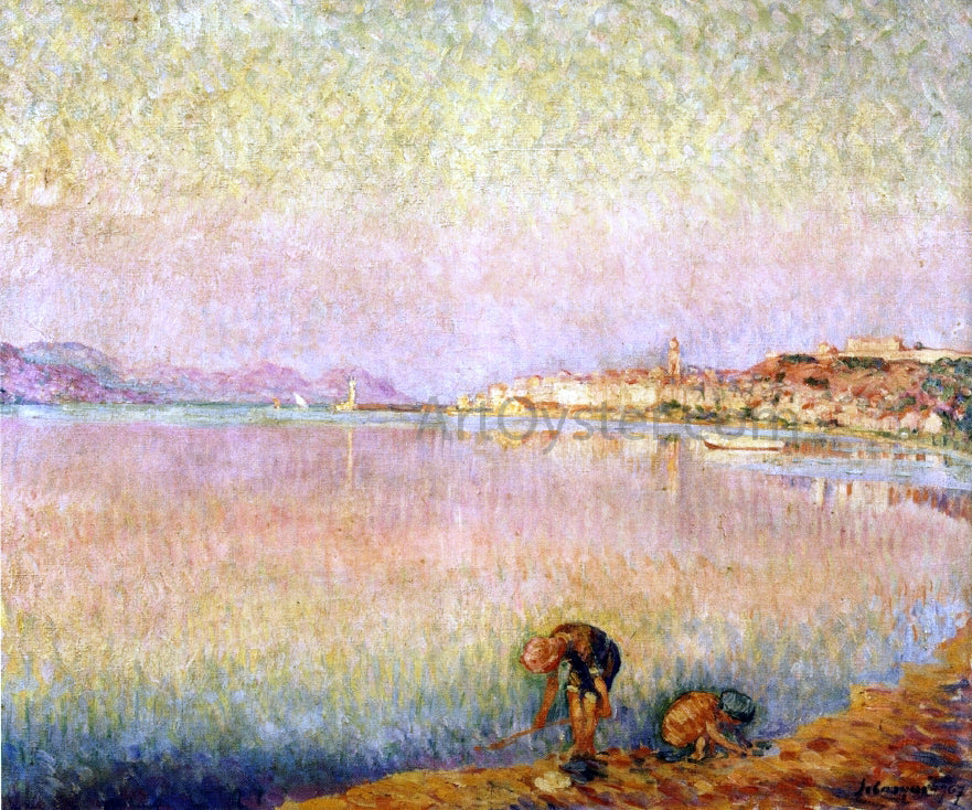 Henri Lebasque Two Children by the Water - Canvas Print