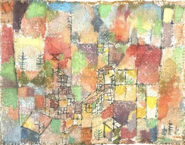 Paul Klee Two Country Houses - Canvas Print