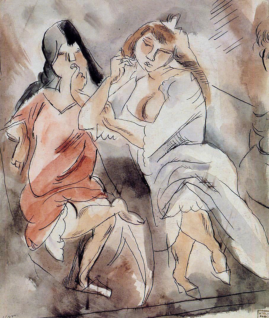 Jules Pascin Two Creoles - Canvas Print