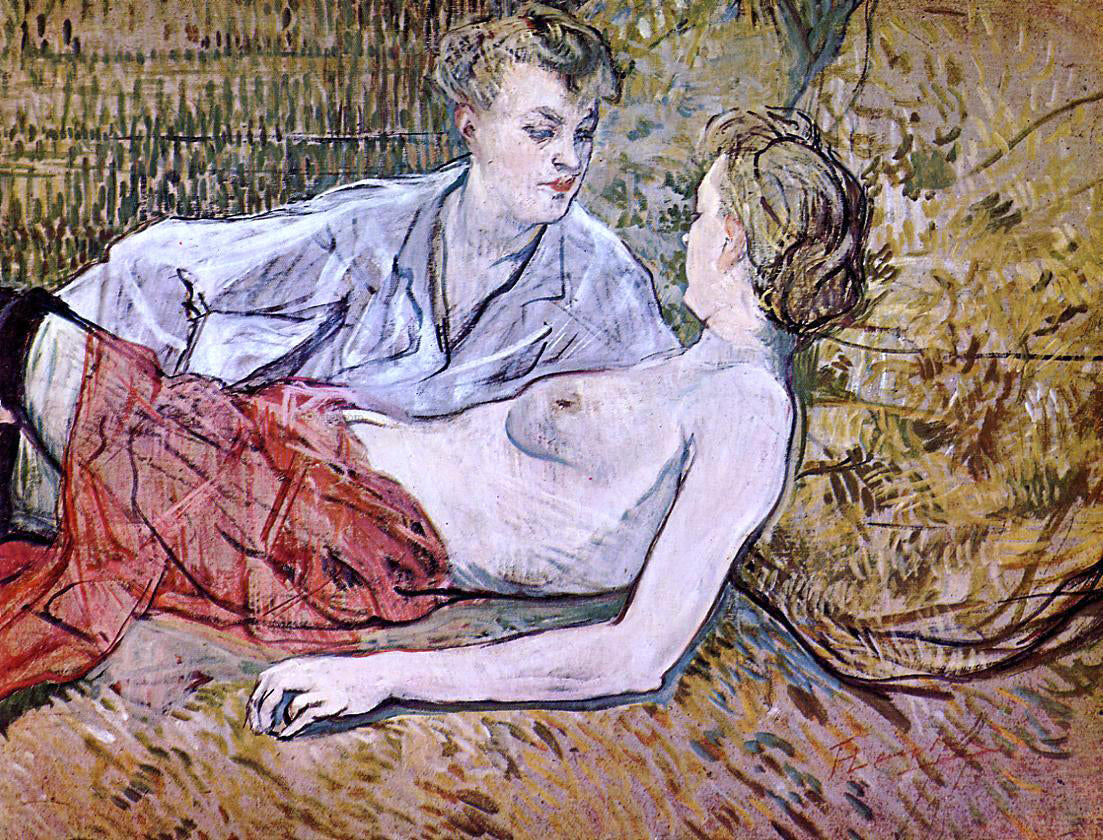 Henri De Toulouse-Lautrec Two Friends - Canvas Print