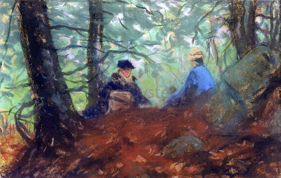 Robert Henri Two Girls in the Woods - Canvas Print