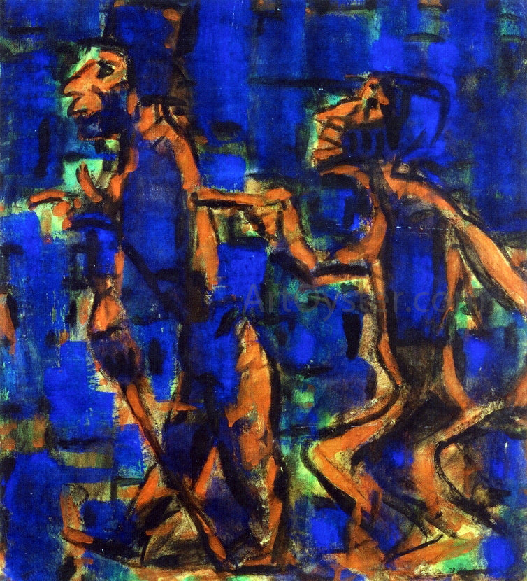 Christian Rohlfs Two Gypsies - Canvas Print