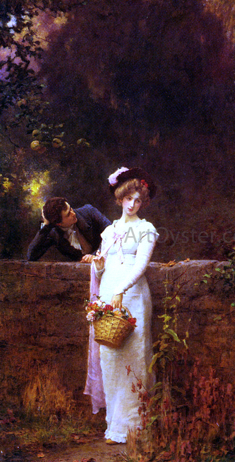 Marcus Stone Two Lovers - Canvas Print