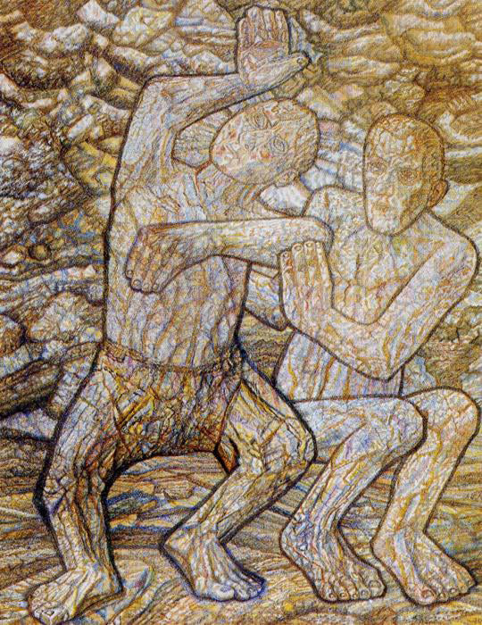 Pavel Filonov Two Men - Canvas Print
