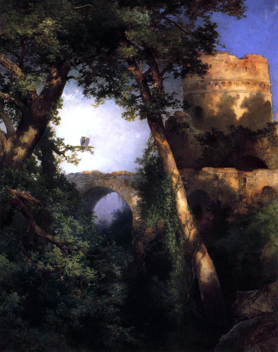 Thomas Moran Two Owls - Canvas Print