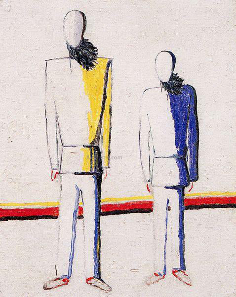 Kazimir Malevich Two Peasants - Canvas Print