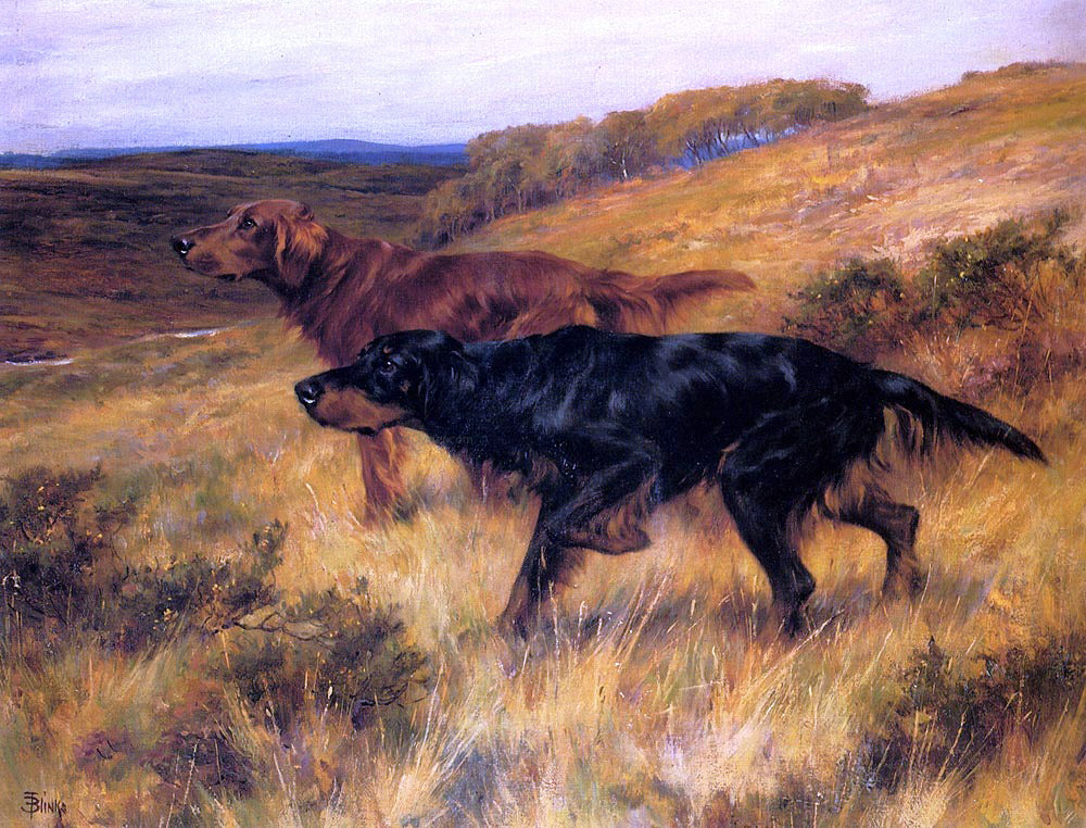 Thomas Blinks Two Pointers in a Landscape - Canvas Print