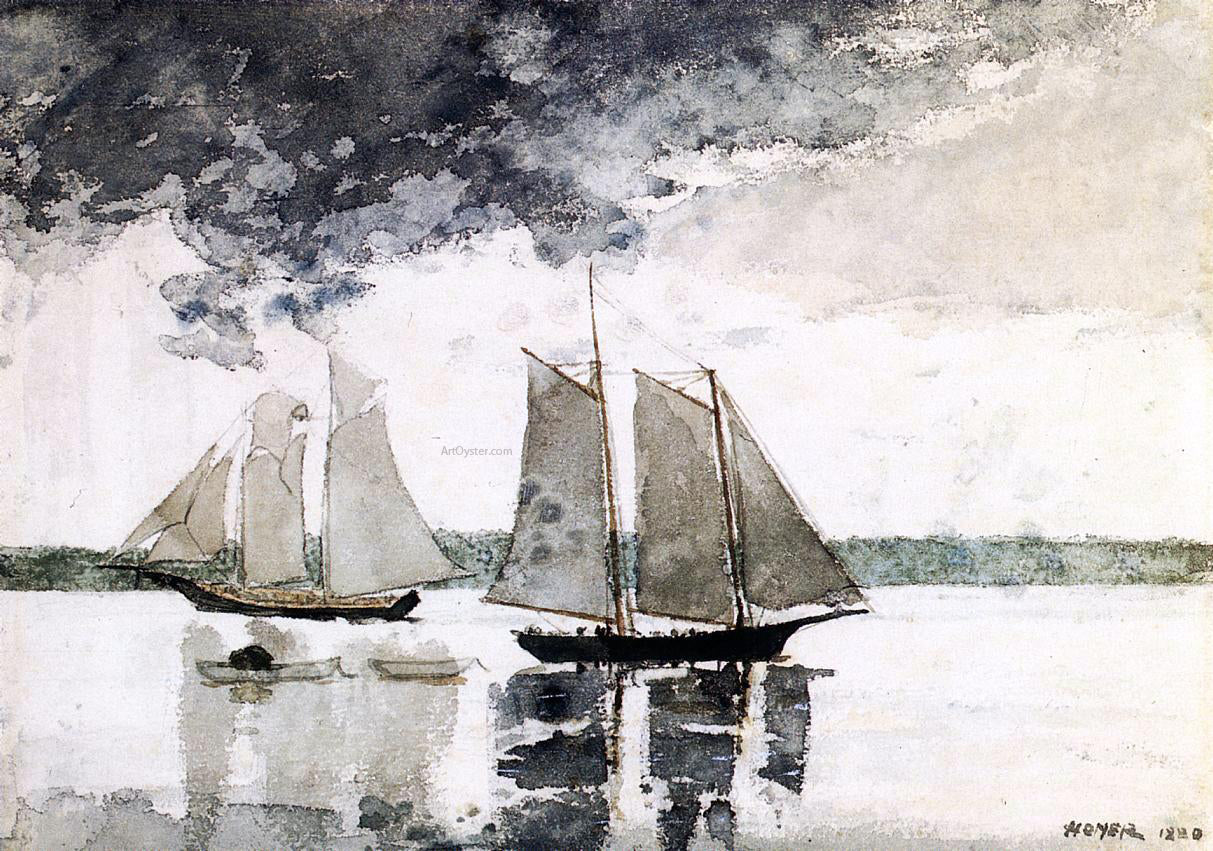 Winslow Homer Two Schooners (also known as Two Sailboats) - Canvas Print