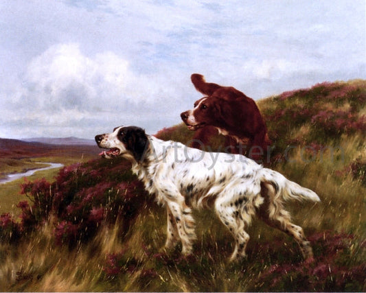 Thomas Blinks Two Setters - Canvas Print