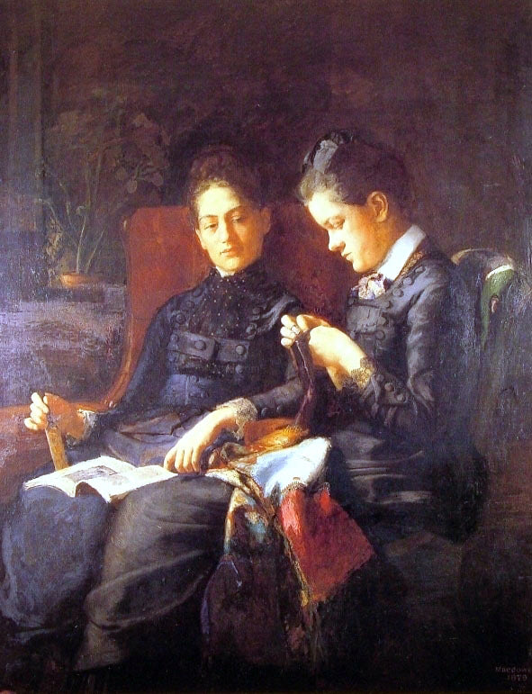 Susan Macdowell Eakins Two Sisters - Canvas Print