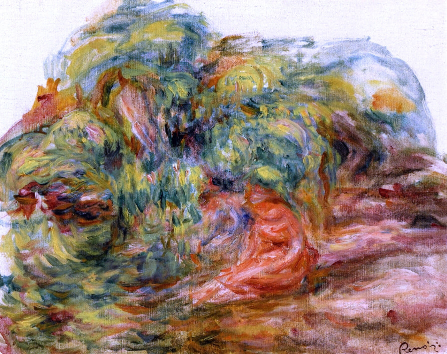 Pierre Auguste Renoir Two Woman in a Garden - Canvas Print