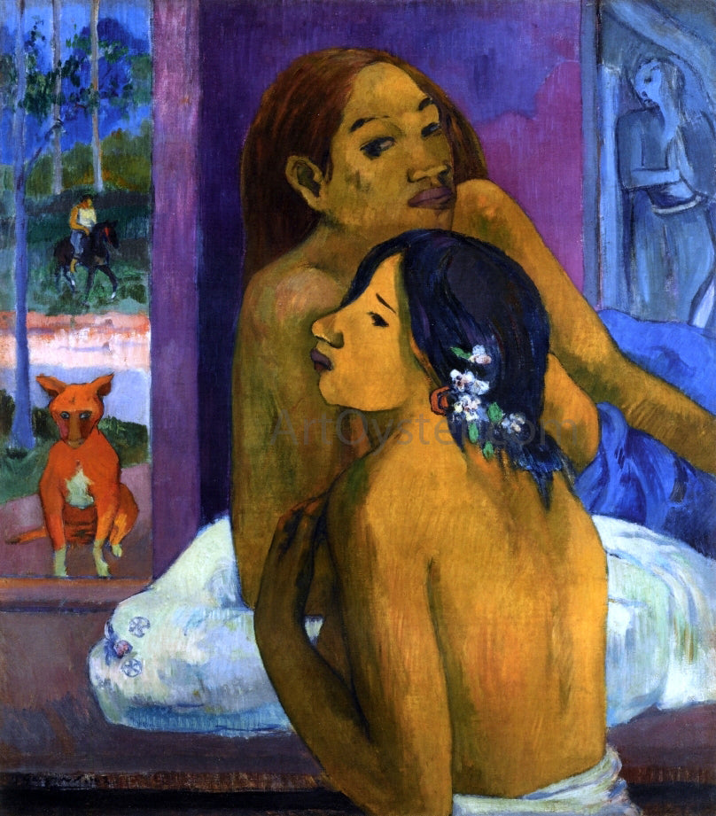 Paul Gauguin Two Women (also known as Flowered Hair) - Canvas Print