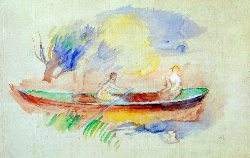 Pierre Auguste Renoir Two Women in a Rowboat - Canvas Print