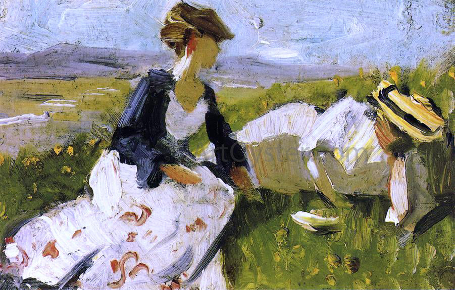 Franz Marc Two Women on the Hillside, Sketch - Canvas Print