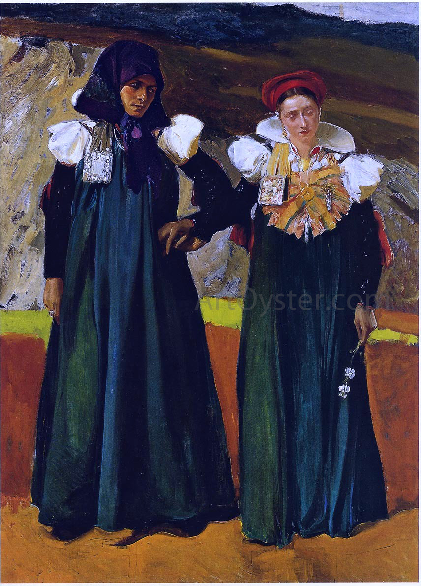 Joaquin Sorolla Y Bastida Types from the Anso Valley - Canvas Print
