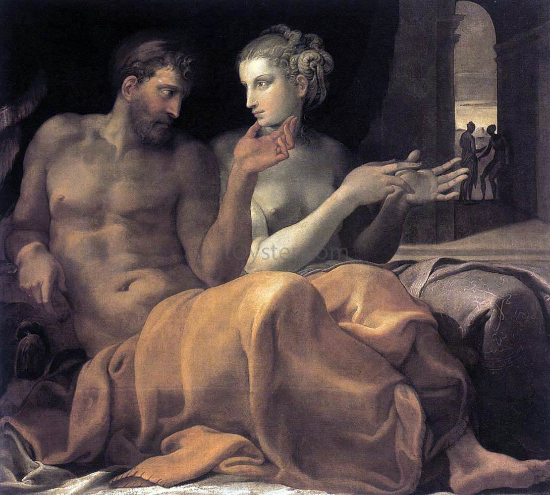Francesco Primaticcio Ulysses and Penelope - Canvas Print