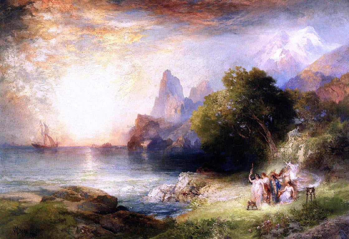 Thomas Moran Ulysses and the Sirens - Canvas Print