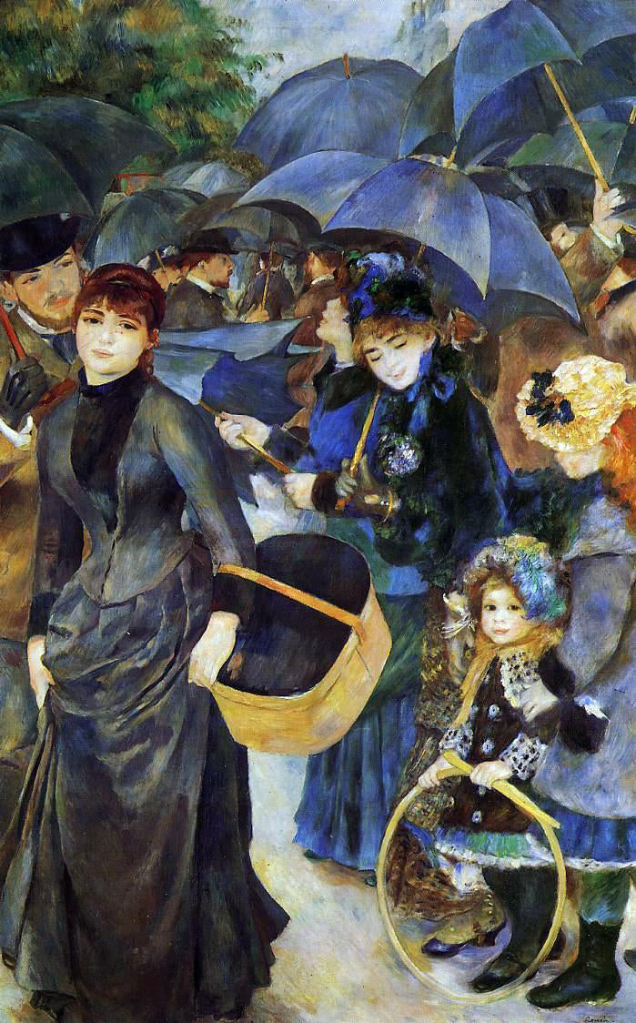 Pierre Auguste Renoir An Umbrella Scene - Canvas Print