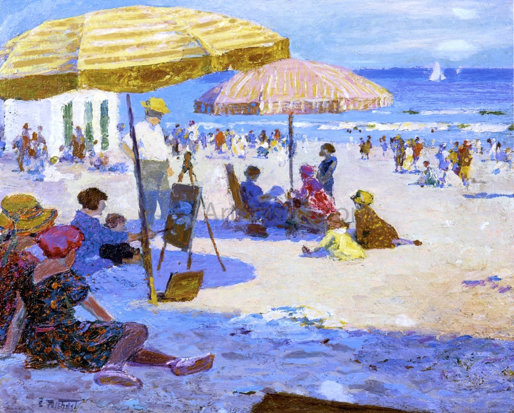 Edward Potthast Umbrellas and the Sun - Canvas Print