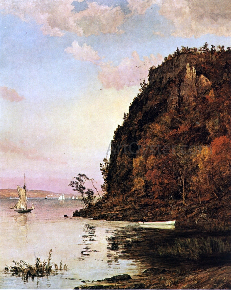 Jasper Francis Cropsey Under the Palisades, in October - Canvas Print