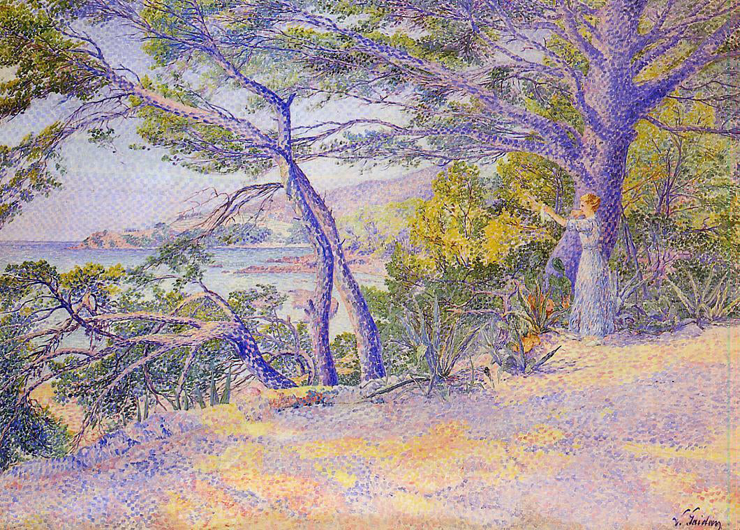 Louis Gaidan Under the Pines at Carqueiranne - Canvas Print