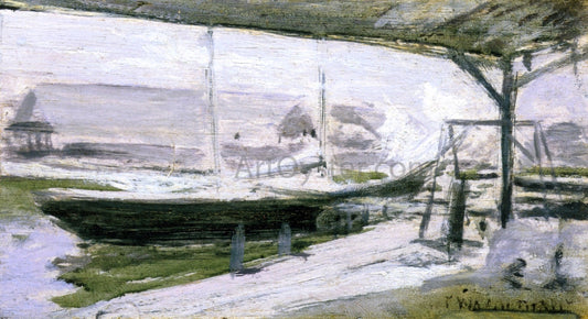 John Twachtman Under the Wharves - Canvas Print