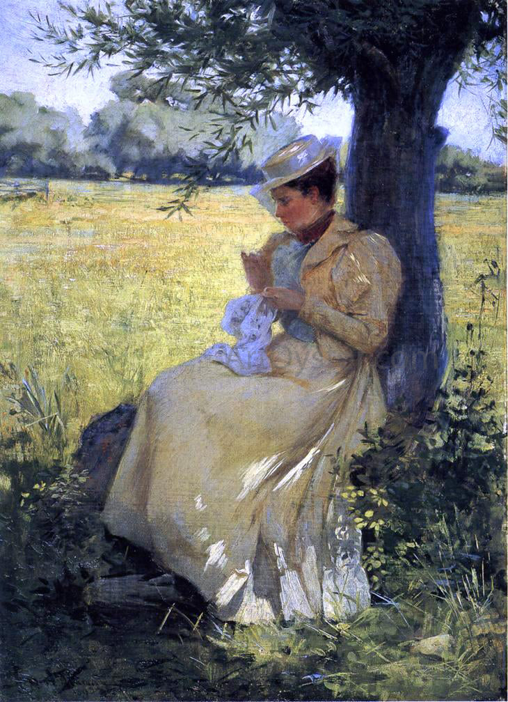 Herbert F Denman Under the Willow - Canvas Print