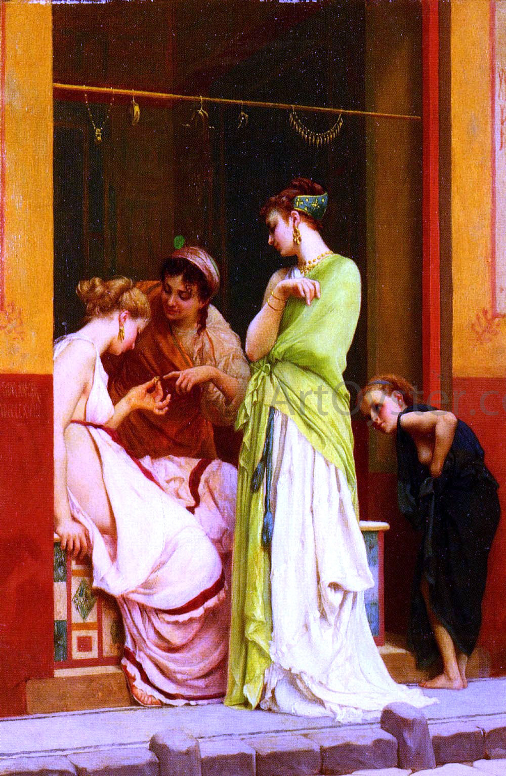 Gustave Rodolphe Boulanger Une Marchande De Bijoux A Pompeii - Canvas Print