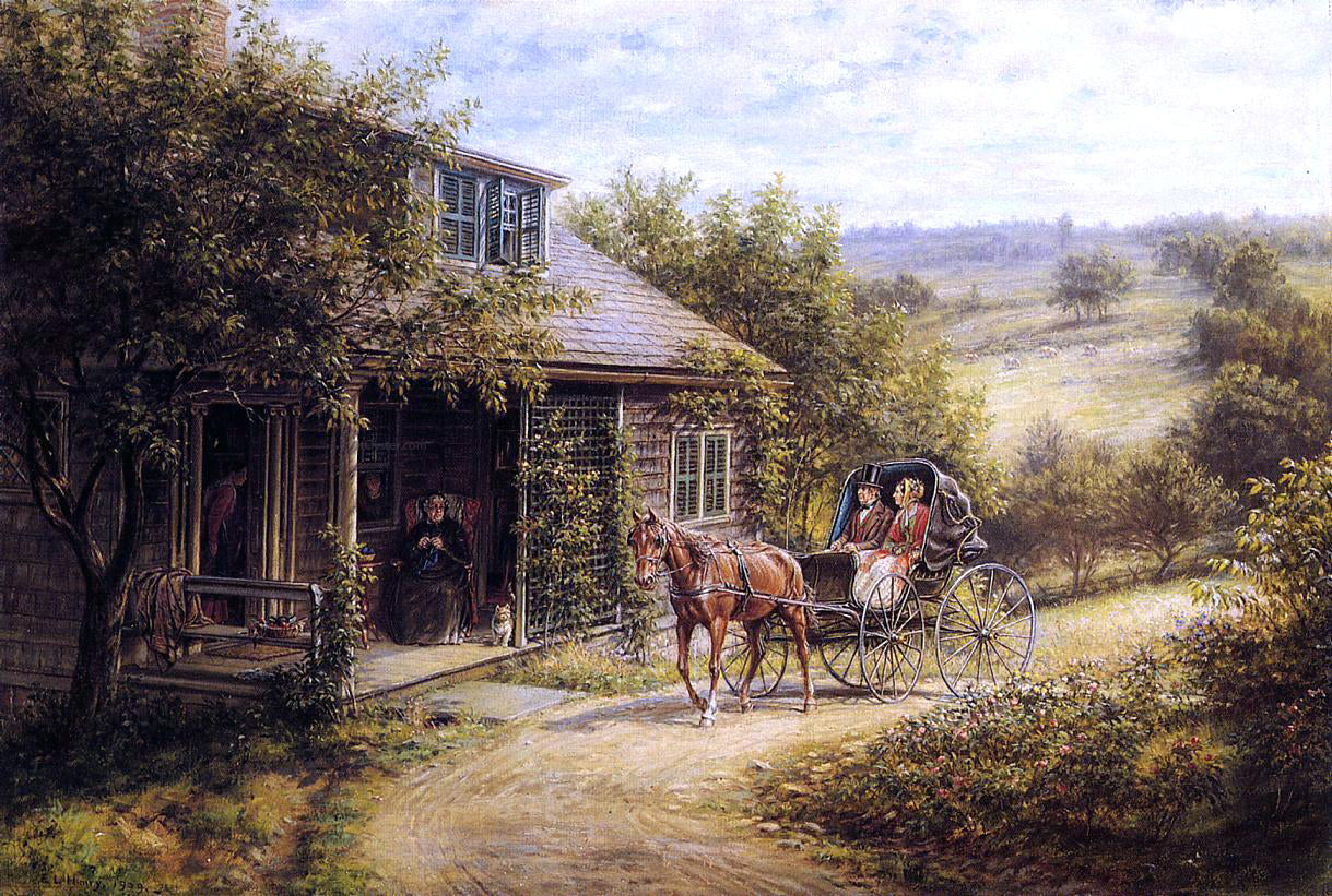 Edward Lamson Henry Unexpected Visitors - Canvas Print