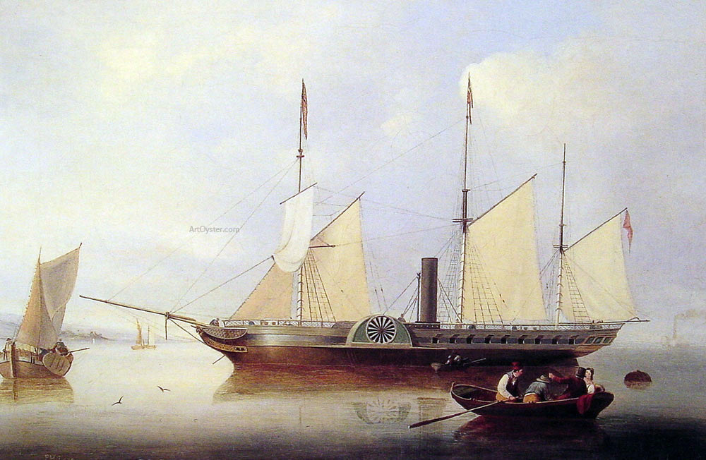 Fitz Hugh Lane Unicorn in Salem Harbour - Canvas Print