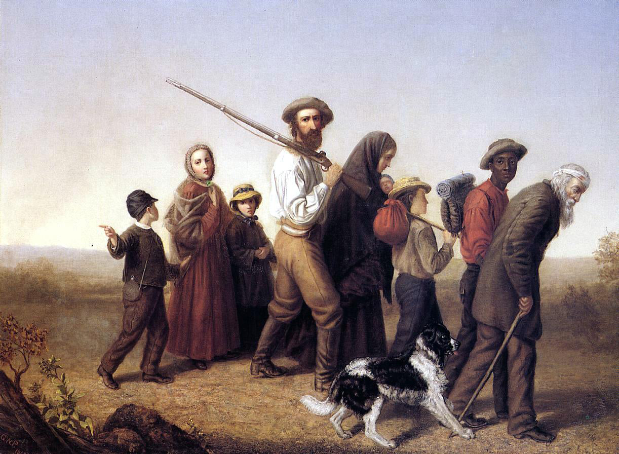 George W Pettit Union Refugees - Canvas Print