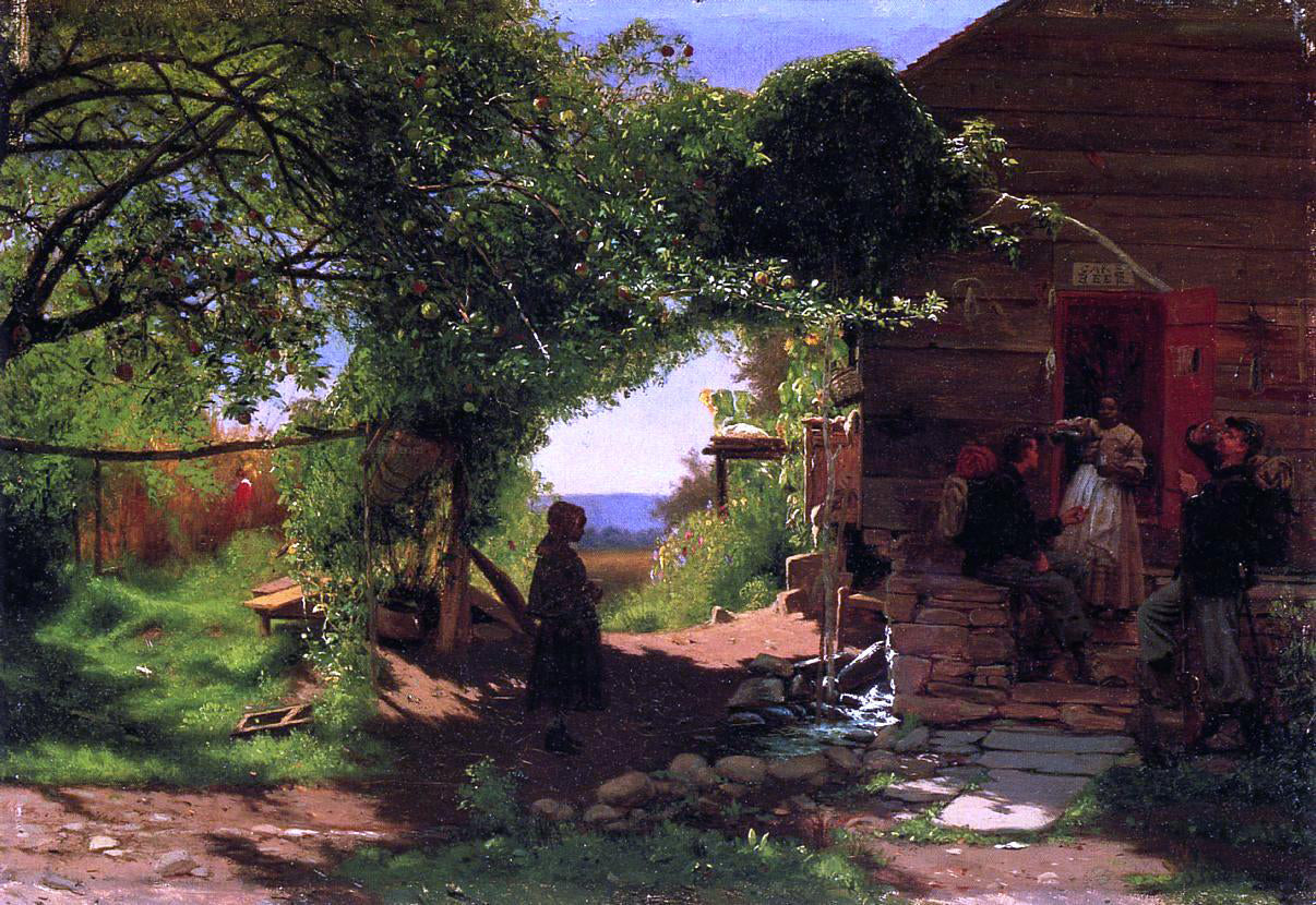 Eastman Johnson Union Soldiers Accepting a Drink - Canvas Print