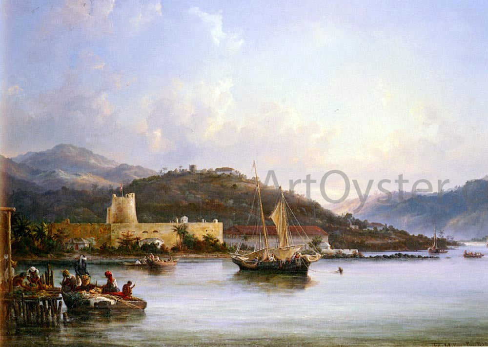 Fritz Georg Melbye Unloading Vegetables In Charlotte Amalie, St. Thomas - Canvas Print