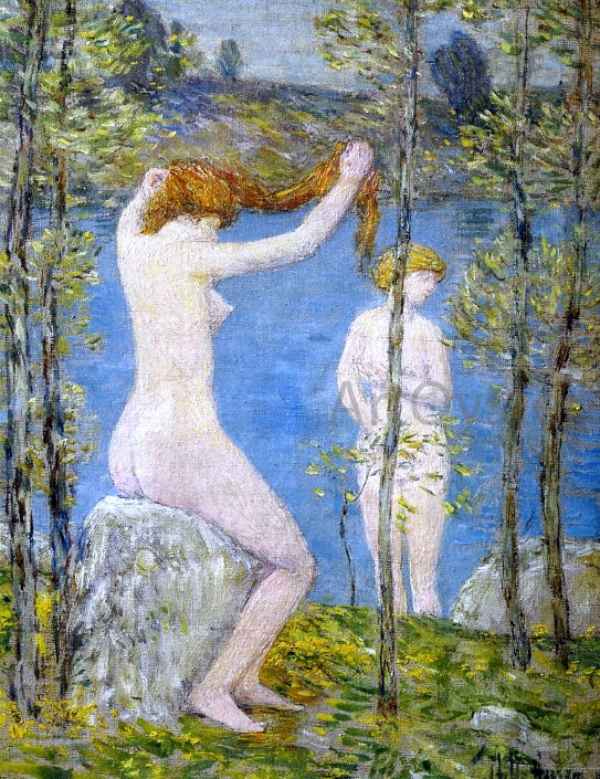 Frederick Childe Hassam Untitled (Study for 'Bathers') - Canvas Print