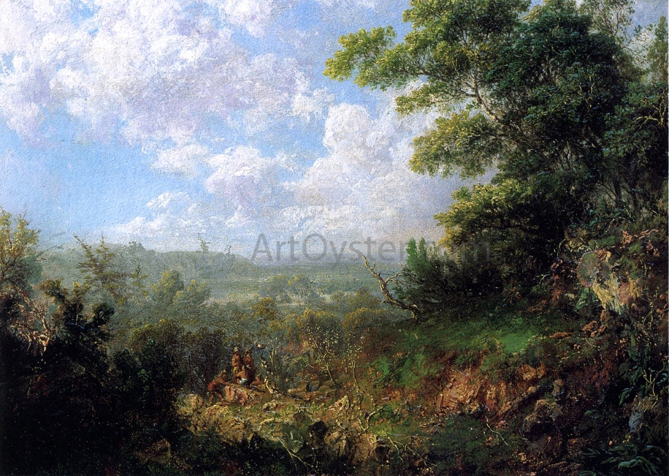 William Mason Brown Untitles (also known as Landscape with Indians) - Canvas Print
