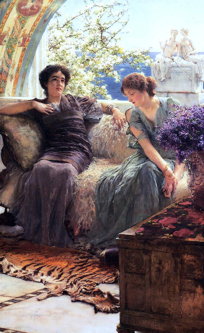 Sir Lawrence Alma-Tadema Unwelcome Confidence - Canvas Print