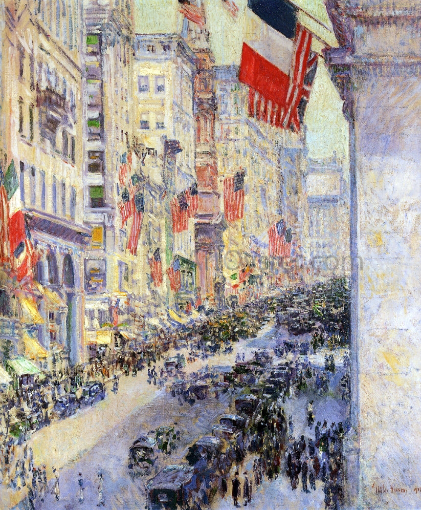 Frederick Childe Hassam Up the Avenue from Thirty-Fourth Street, 1917 - Canvas Print