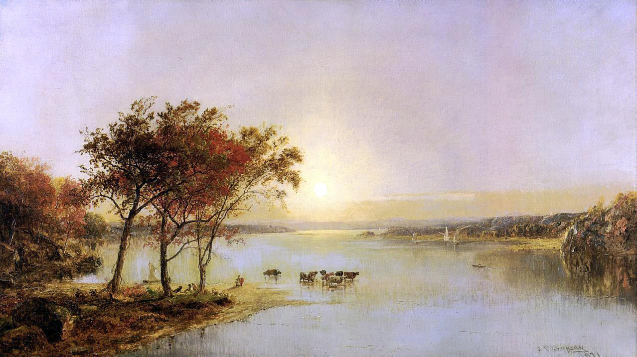 Jasper Francis Cropsey Upper Hudson - Canvas Print