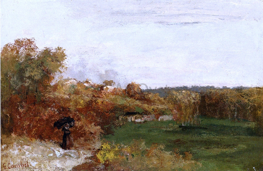 Gustave Courbet Valley at Fontcouvert - Canvas Print