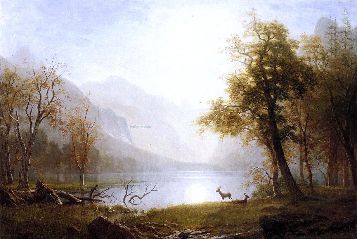 Albert Bierstadt Valley in Kings Canyon - Canvas Print