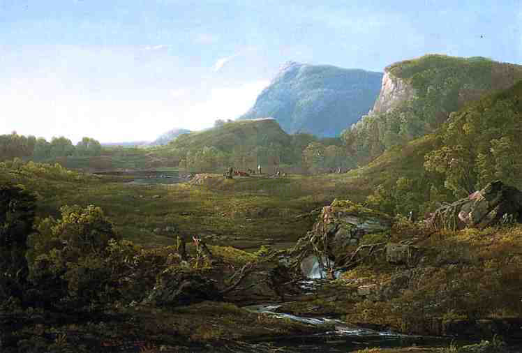William Louis Sonntag Valley Landscape (also known as Cincinnati) - Canvas Print