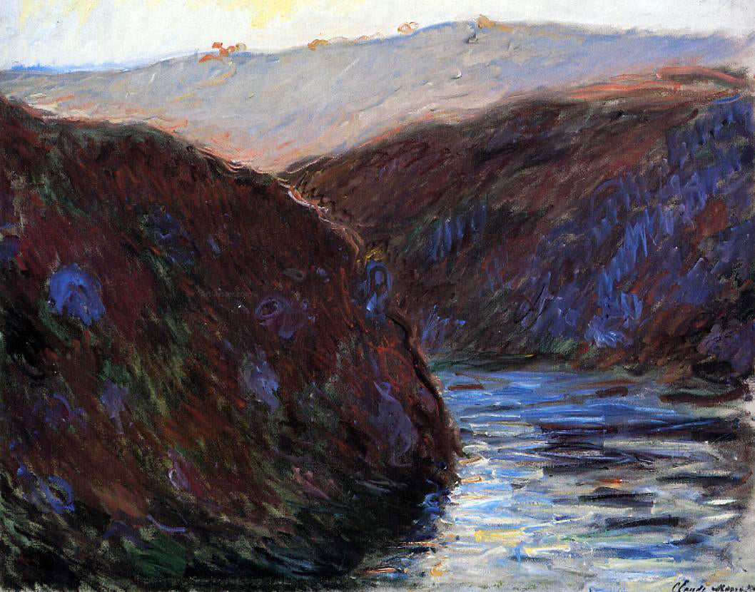 Claude Oscar Monet Valley of the Creuse, Evening Effect - Canvas Print