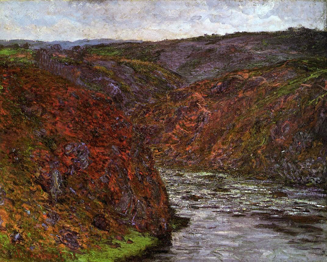 Claude Oscar Monet Valley of the Creuse, Grey Sky - Canvas Print