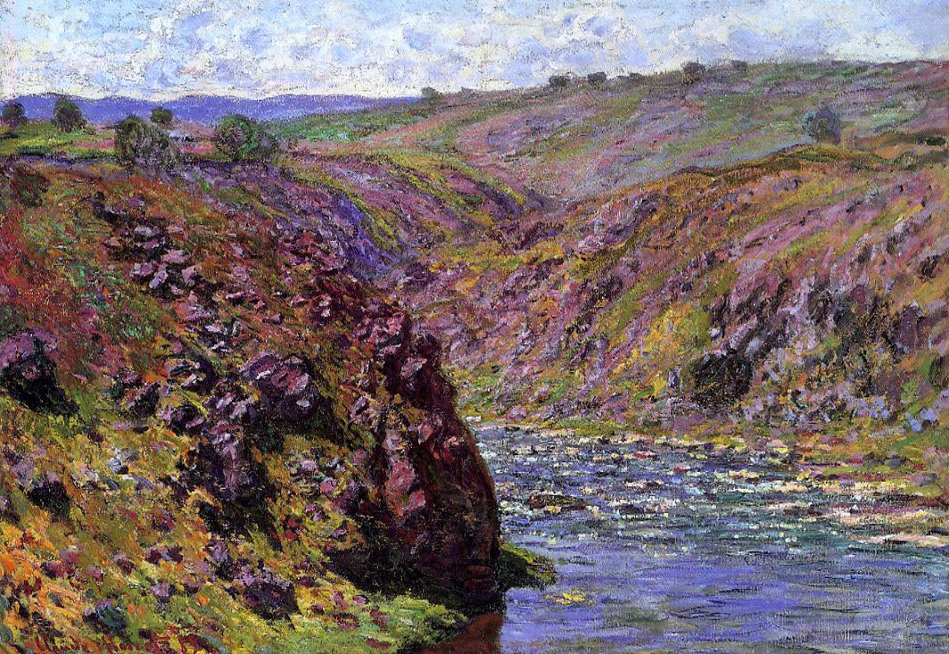 Claude Oscar Monet Valley of the Creuse, Sunlight Effect - Canvas Print