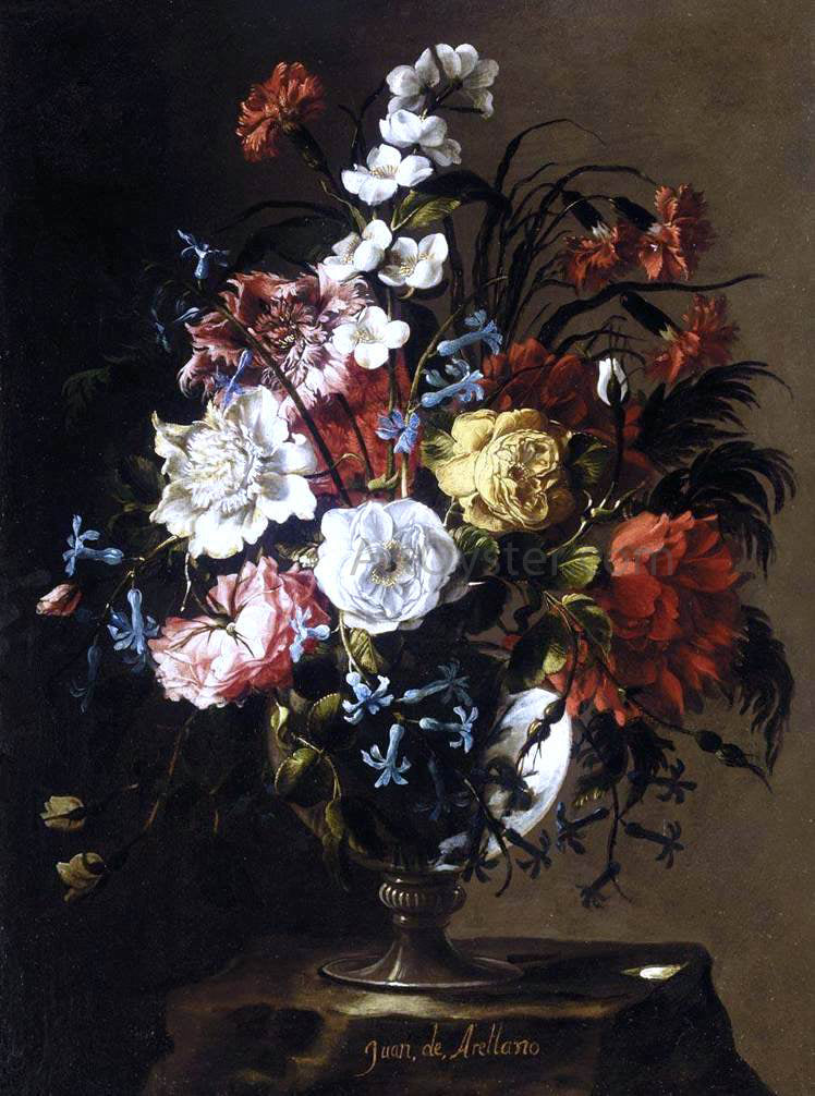 Juan De Arellano Vase of Flower - Canvas Print
