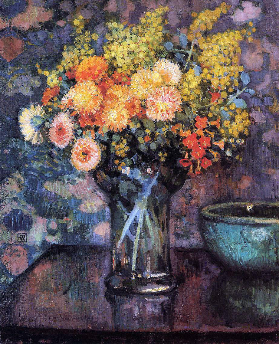 Theo Van Rysselberghe Vase of Flowers - Canvas Print