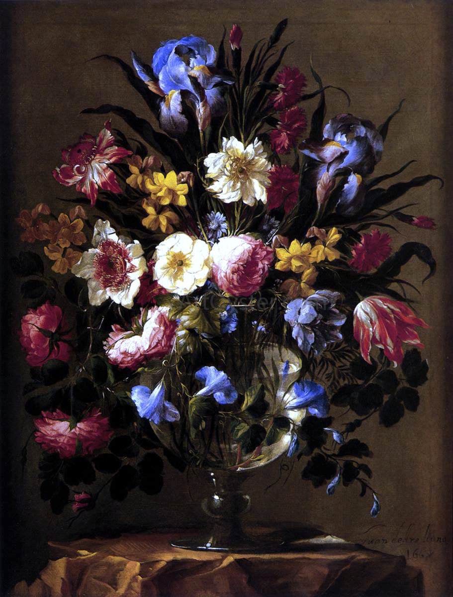 Juan De Arellano Vase of Flowers - Canvas Print