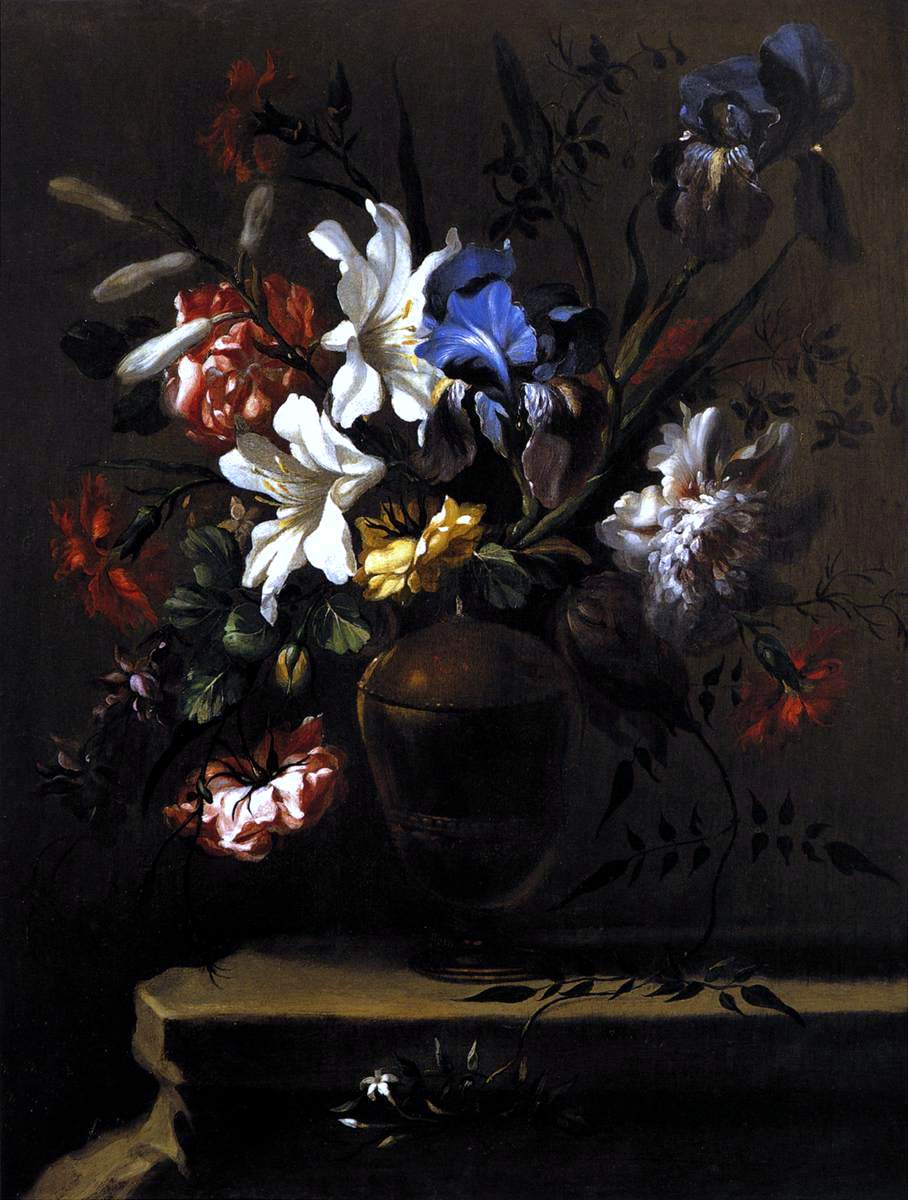Bartolome Perez Vase of Flowers - Canvas Print