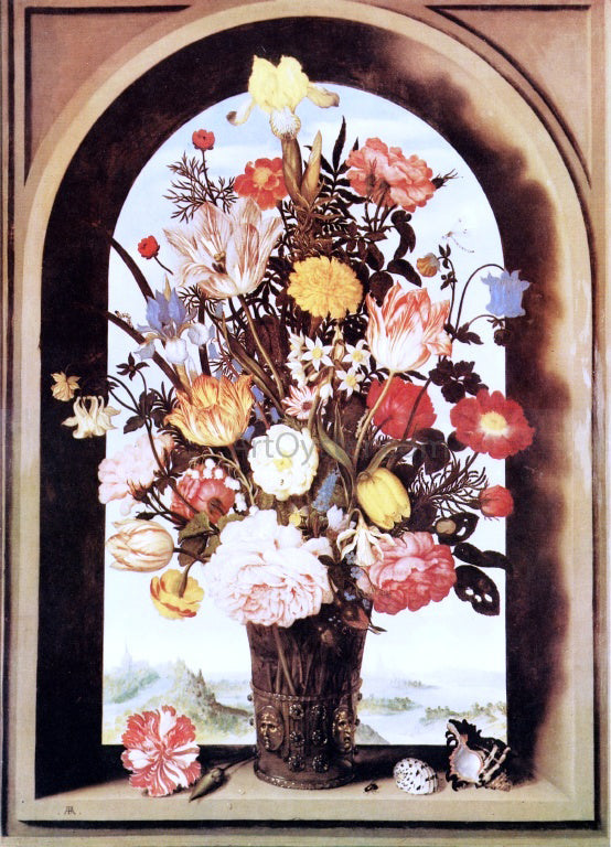 The Elder Ambrosius Bosschaert Vase of Flowers - Canvas Print