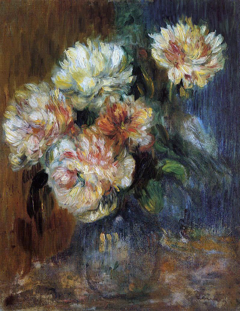 Pierre Auguste Renoir Vase of Peonies - Canvas Print